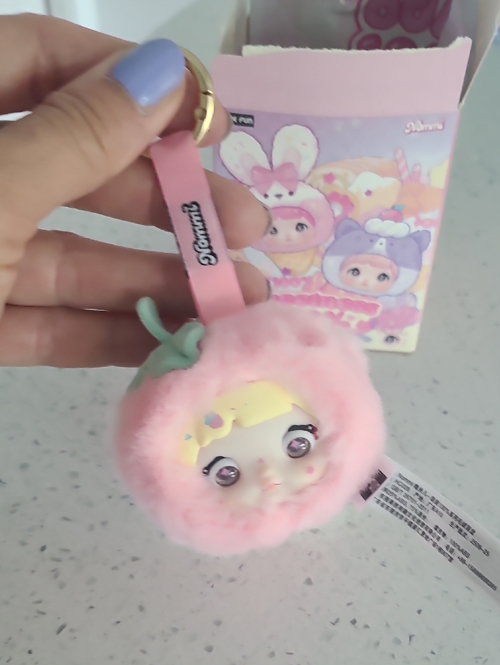 Nommi Sweetness 100% Plush Kawaii Keychain Doll Charm Strawberry Marshmallow